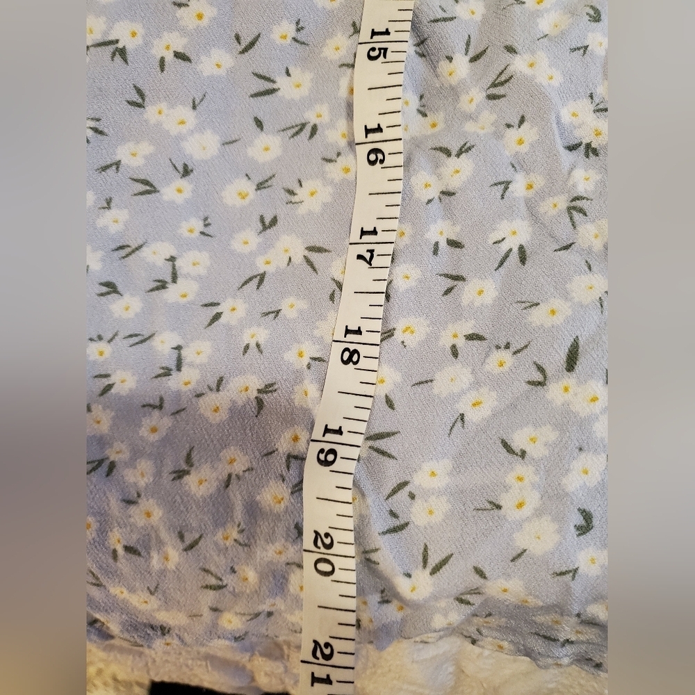 Kids Floral Blue Dress - Picture 6 of 7